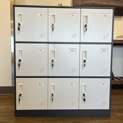 9 Door Metal Storage Locker (x4!) 