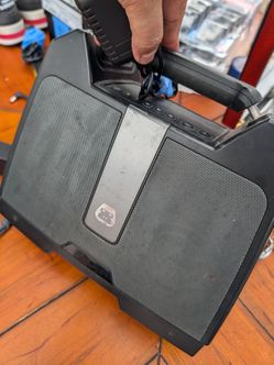 Portable Bluetooth Boombox Speaker and charger.