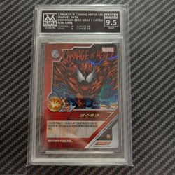Carnage holo Marvel 2014 Kayou card Dimension Zero MANA GRADED 9.5 MINT POP 1