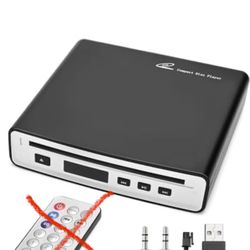 Universal External Car CD Player - Portable CD Player with Aux Port Connects to Car, Laptop, TV, Mac, Computer, Plug & Play