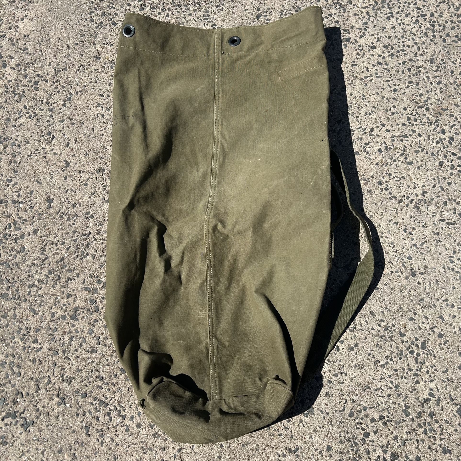 Large Vintage Army Duffel Bag