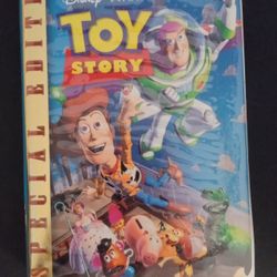 toy story movie, video cassette.
