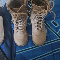 Sugar Beige Shirt Combat Boots 