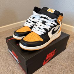 AIR JORDAN 1 RETRO HIGH OG GS NIZ TAXI/BLACK-SAIL size 6.5 youth