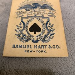 Samuel Hart & Co. Complete Deck Of  Antique Playing Cards. 