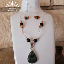 Sterling Silver 925 Necklace And Earrings Set