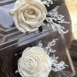 Soft Wood Eternal Flower Corsage And Boutonnière Set