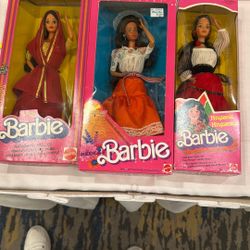 India, Mexican, And Hispanic Barbies 