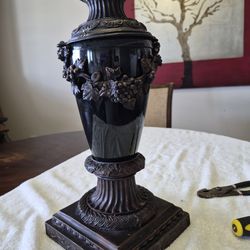 Renaissance black patinated iron vase