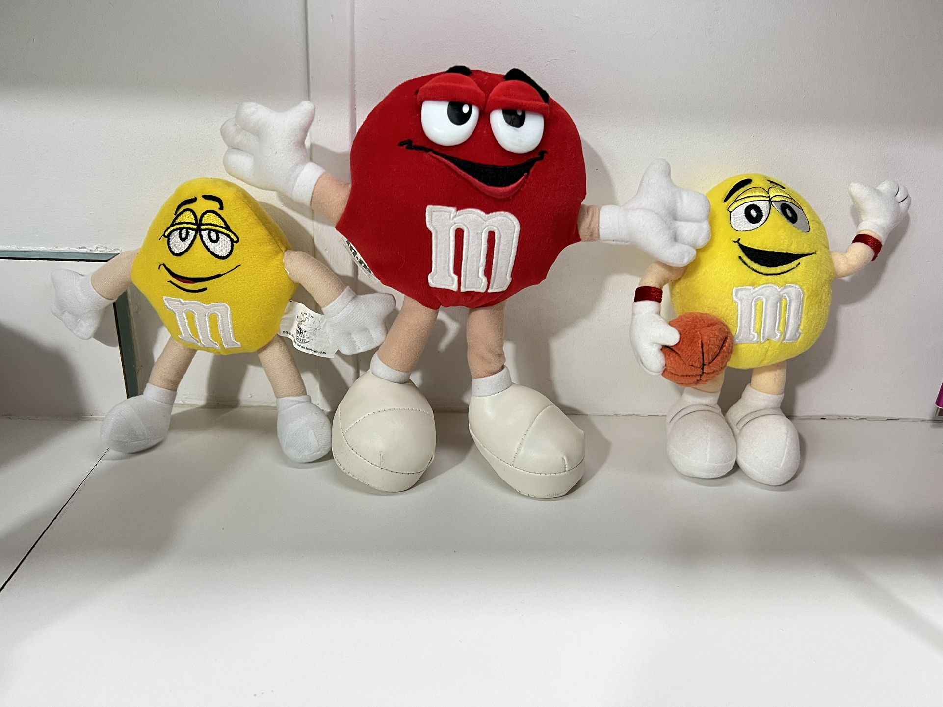 M&Ms plushie vintage 3 pieces