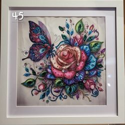 Home Wall Decoration Picture With Frame 3D Handmade Diamond Painting 