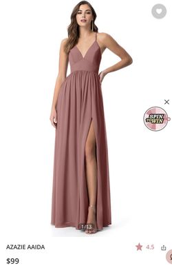 Azazie Bridesmaid Dress Desert Rose size 0 Thumbnail