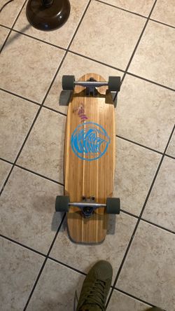 White Wave "Rocket" Bamboo Longboard Skateboard