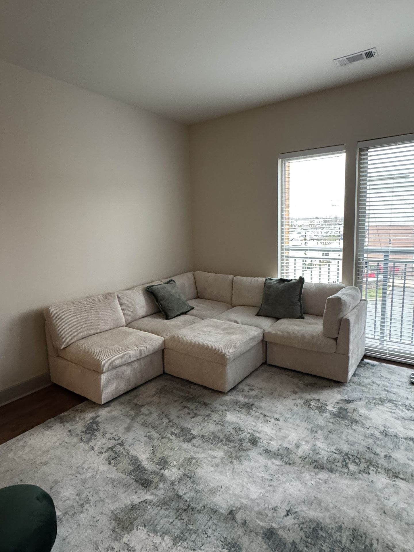 Designer Cream Modular Sectional