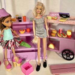 Barbie & Brat Doll With SNACKS!