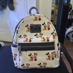 Disney Loungefly Minne And Mickey Backpack