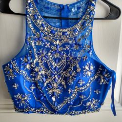 2 Piece Royal Blue Dress