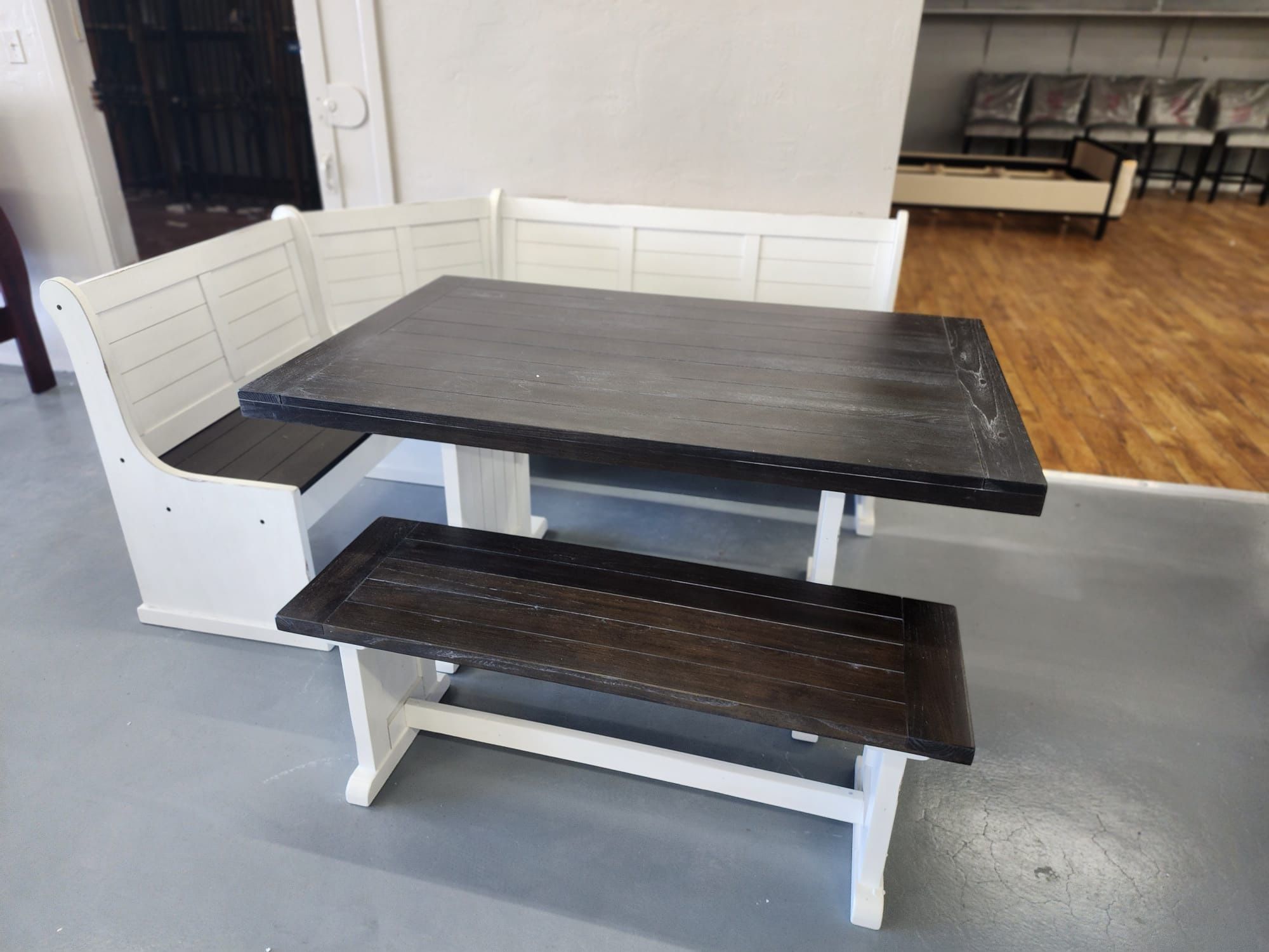 Farmhouse Dining Set , Dining Table , Bench , Chairs