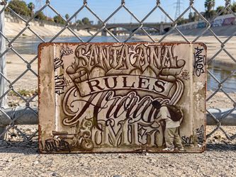 Vintage-Style Graffiti Art Metal Sign