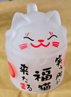 New never used thick frosted glass mug.