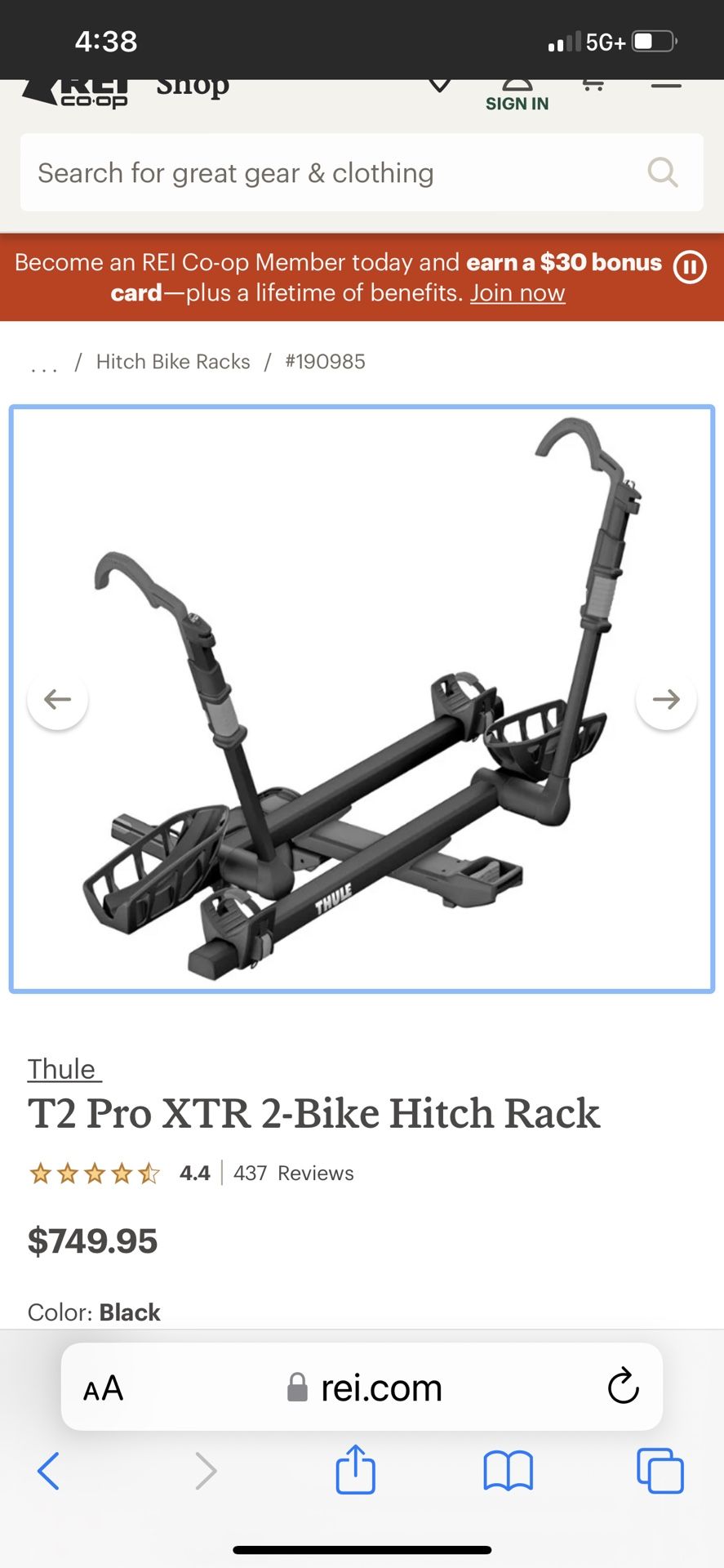 Thule Bike Rack