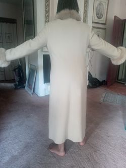 Cashmere And Fox Trim Midi Coat