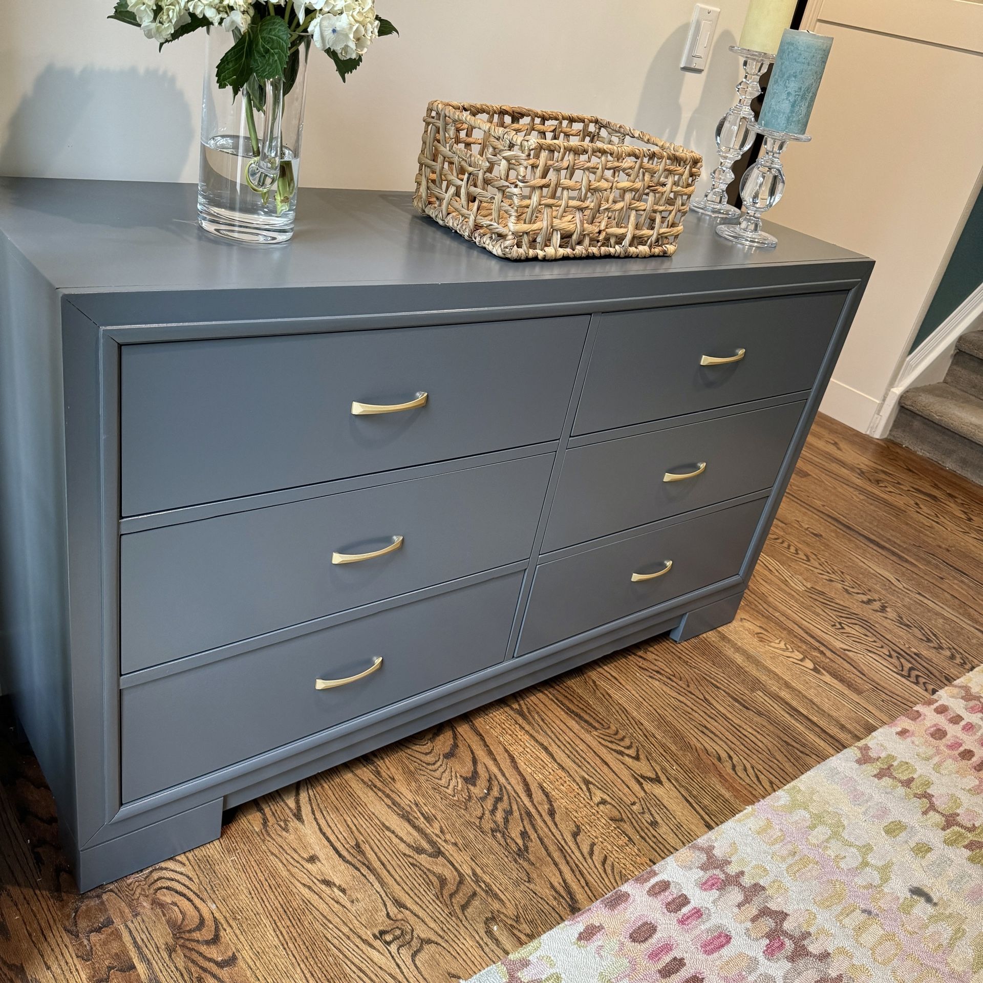 Stunning Slate Blue 6 Drawer Dresser