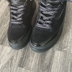 Jordan 3 Black Cats Like New No Box Size 9