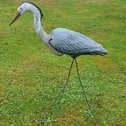 Great Blue Heron Plastic Decoy Garden Decor