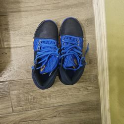 Nike Blue And Black Women Sneakers With Yellow Accents 