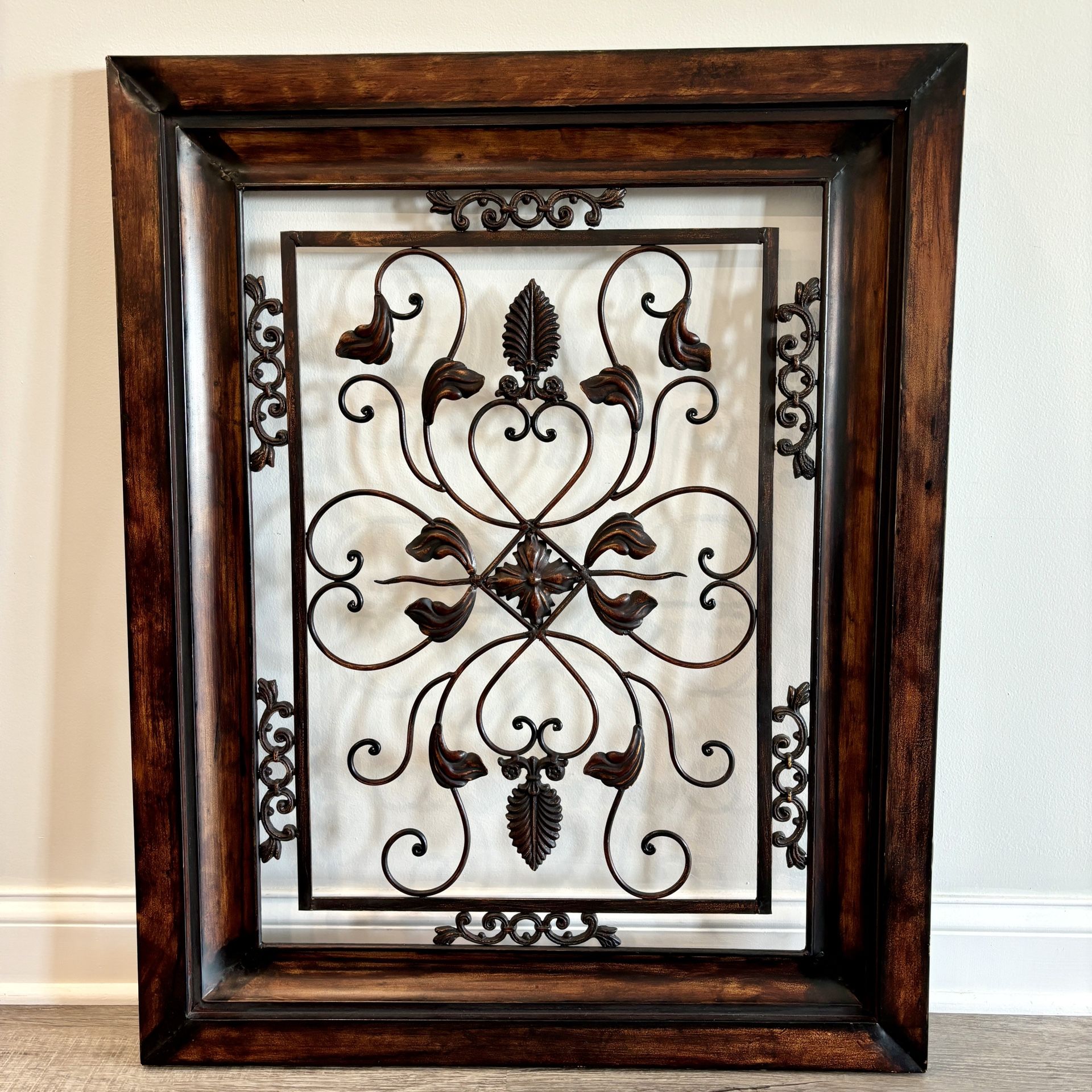 Rustic Wall Decor Wrought Iron Scrollwork