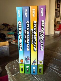 Cat Kid Comic Club Series 4 Books Collection Set By Dav Pilkey (Cat Kid Comic Club, Perspectives, On Purpose, Collaborations