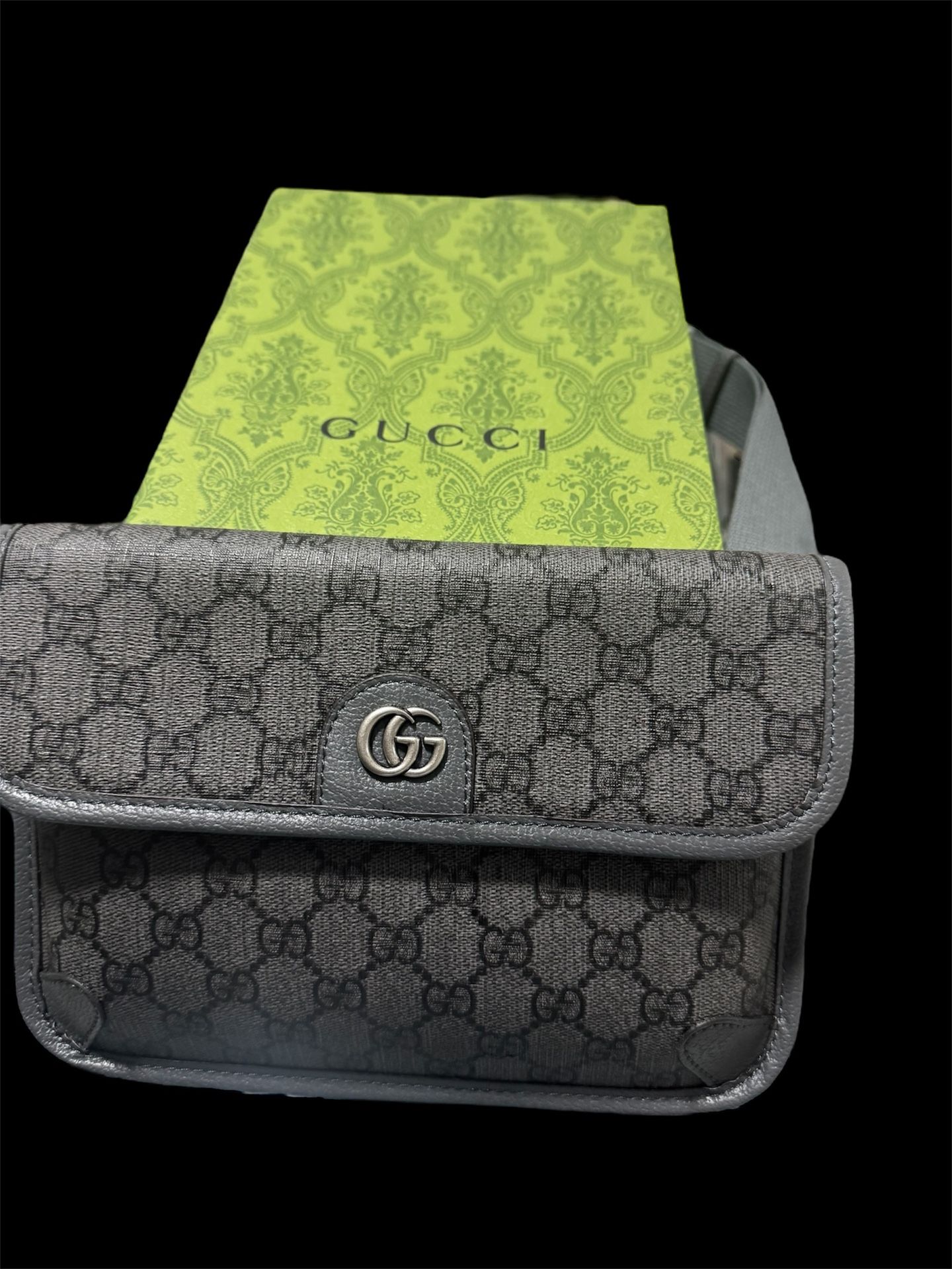Unisex GG SMALL GREY OPHIDIA BELT BAG