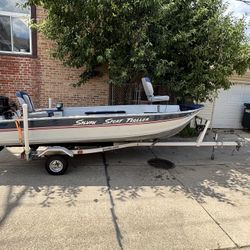 14’ Sylvan Fishing Boat, Motor, & Trailer 