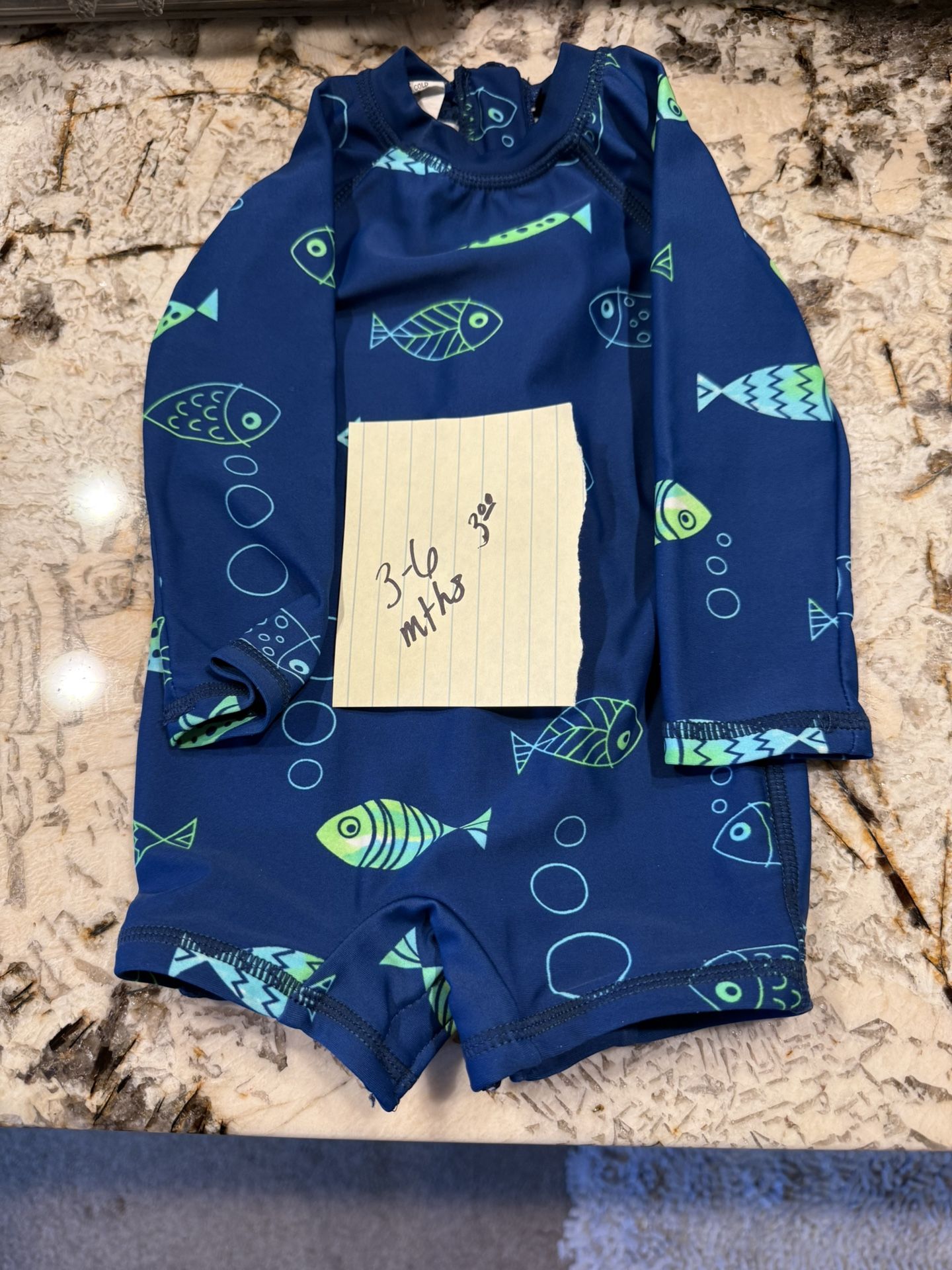 3 to 6 months cute little wetsuit or Bathing Suit For Infant Boy
