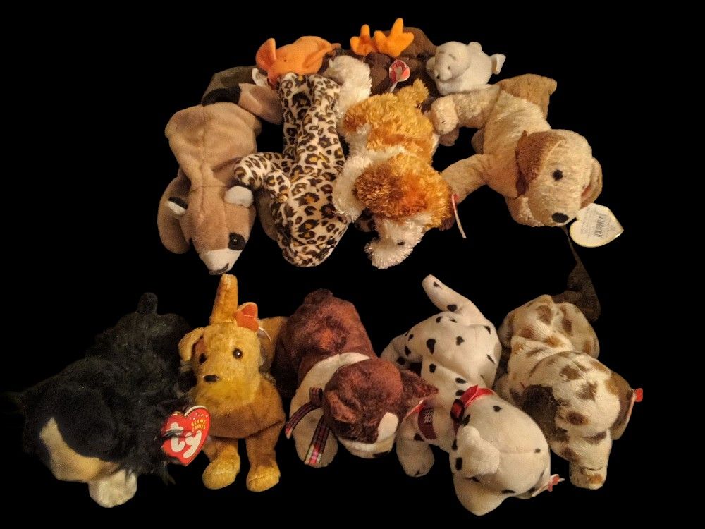 Beanie Babies Assorted Dog Lot of 9 