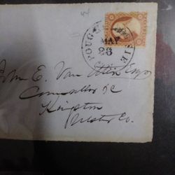 George Washington 3 Cent Stamp Old. On Cover Only Has Front Cover Missing Rest Of Envelope