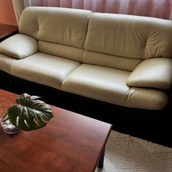Genuine Italian Leather Couch 