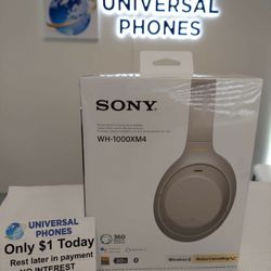 SONY WH1000XM4 BLUETOOTH HEADPHONES NEW IN BOX $1 DOWN TODAY REST IN PAYMENTS.NO CREDIT CHECK 