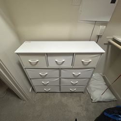 White 8-Drawer Storage Dresser – Must Go Today