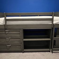 Like “NEW” Kids Twin Modular Low Loft Bed