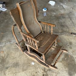 Vintage Kids Rocking Chair With Tray
