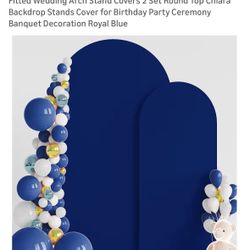 Wokceer Wedding Arch Backdrop Cover Royal Blue