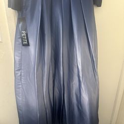 S.L. Fashions Womens Long Satin Mother of The Bride Dress with Pockets, Formal Party Gown (Petite and Regular Sizes)