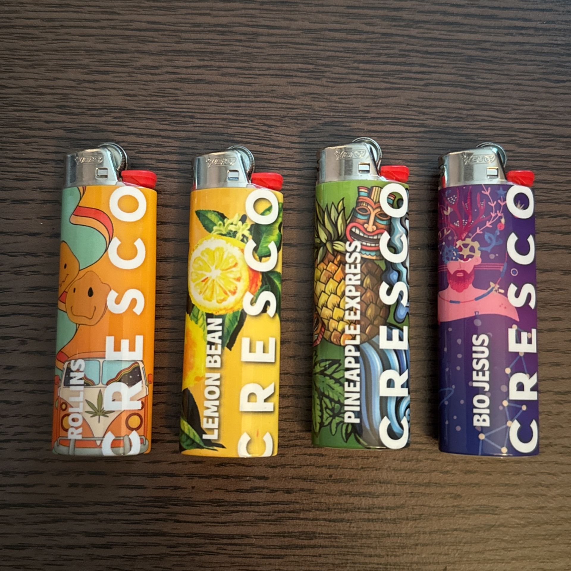4 New Cresco Lighters with Strains