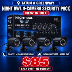 New Night Owl 4-Pack Wired Security Cameras – 100 Ft Night Vision