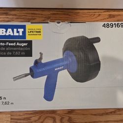 Kobalt 1/4-in x 25-ft High carbon wire Hand auger for Drain
- New