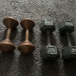 2 Sets Of Dumbbells and Ab Machine 