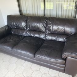 FREE Black Leather Sofa