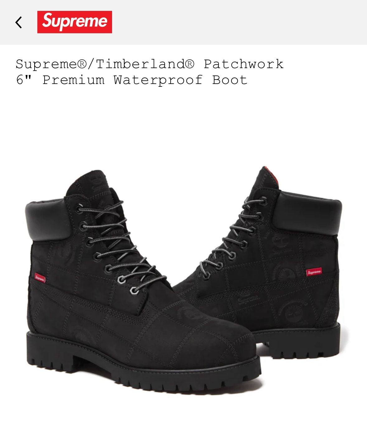 Supreme × Timberland Patchwork US8 26㎝ supreme-timberland-patchwork-